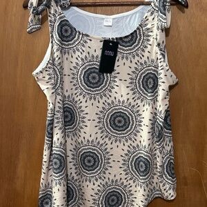 Nanu Asymmetrical Sleeveless Top with Tie Straps 2X